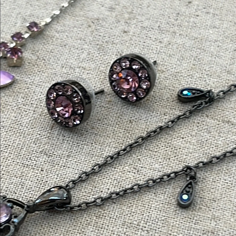 Elegant Purple and Silver Jewelry Set - Picture 7 of 12